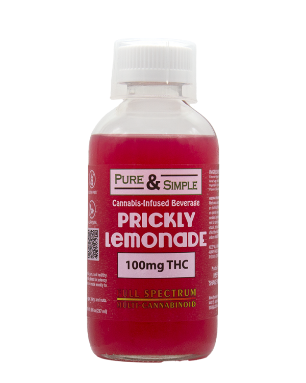 Pure Simple RTD Prickly Lemonade with dosing cup - STOCK - Halo Infusions