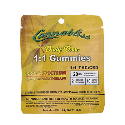 Cannabliss 1:1 Daily Dose Gummies
