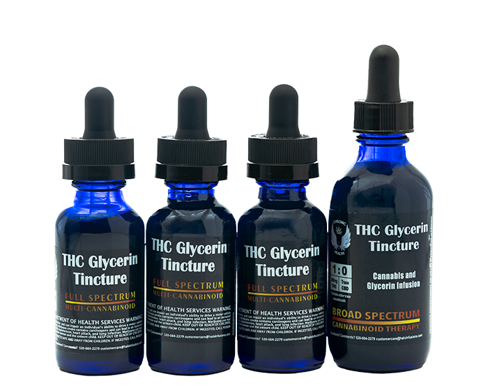 Chronic Health THC Tincture Family - STOCK - Halo Infusions