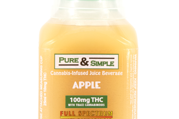 Pure Simple Apple Juice with dosing cup2 - STOCK - Halo Infusions2. tucson edibles