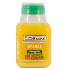 Pure Simple Orange Juice with dosing cup - STOCK - Halo Infusions2. tucson edibles