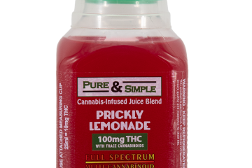 Pure Simple Prickly Lemonade Juice with dosing cup - STOCK - Halo Infusions2. tucson edibles