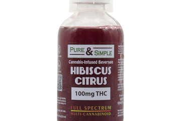 Pure Simple RTD Hibiscus Citrus with dosing cup- STOCK - Halo Infusions