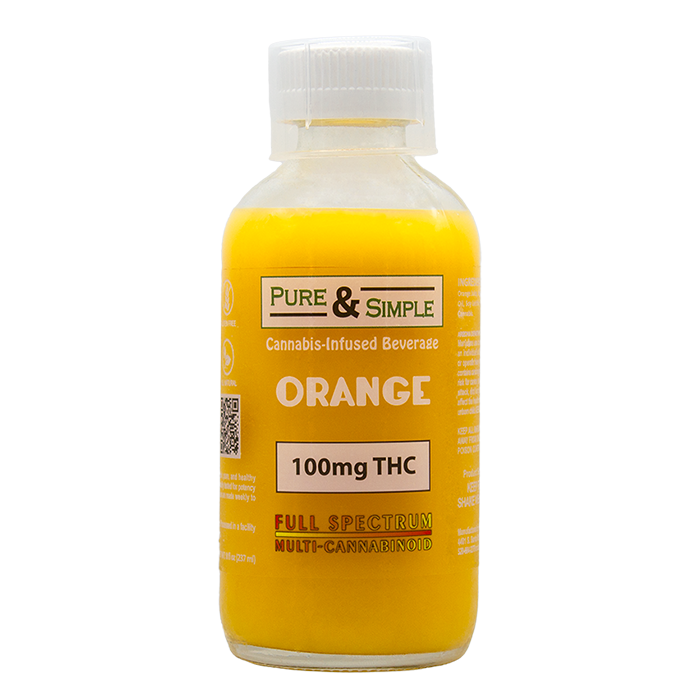 Pure Simple RTD Orange with dosing cup - STOCK - Halo Infusions