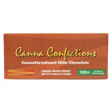 canna confections milk chocolate bar 100mg