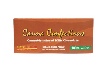 canna confections milk chocolate bar 100mg