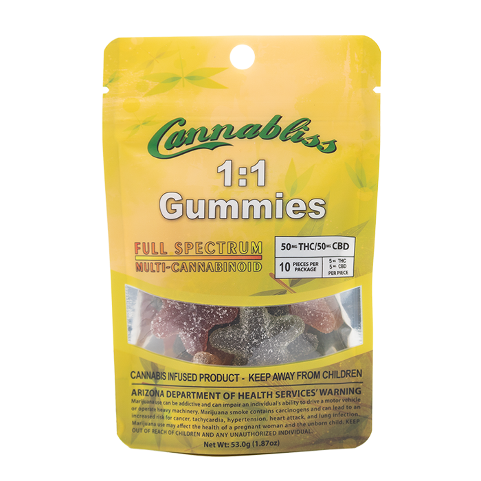 Cannabliss 1-1 Gummies 100mg - stock - Halo Infusions