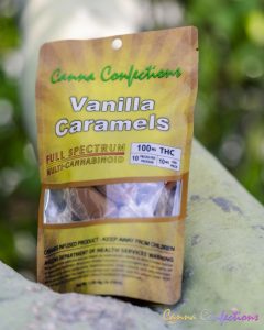 sweet surrender Canna Confections Vanilla Caramels 10-pack bag PRIDE month Halo Infusions