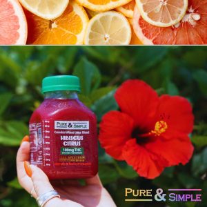 Heavenly Hibiscus Pure & Simple Hibiscus Citrus 100mg medicated juice Halo Infusions