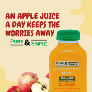 Fast-Acting Apple Juice Pure Simple Apple Juice Graphic Halo Infusions