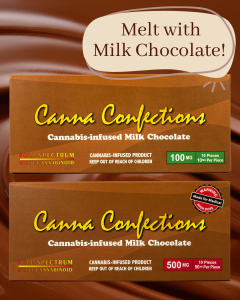 Magical & Melty Canna Confections Milk Chocolate Halo Infusions. best edibles in arizona. tucson edibles