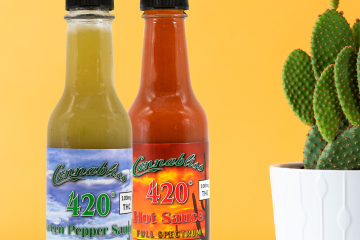 Spice up your edible Cannabliss 420 Hot Sauce bottles Halo Infusions