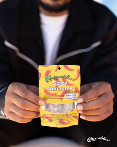 Turn Up The Heat Cannabliss Spicy gummies bag Halo Infusions
