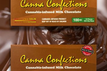 Rich, velvety smoothness Canna Confections milk chocolate 100mg 500mg, Halo Infusions