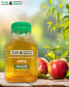 At Pure & Simple Apple Juice 100mg graphic Halo Infusions