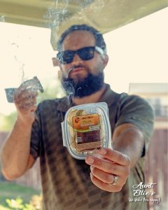 Extend Your High Aunt Ellies - AJ smoking and enjoying a Classic Brownie. tucson edibles