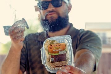 Extend Your High Aunt Ellies - AJ smoking and enjoying a Classic Brownie. tucson edibles