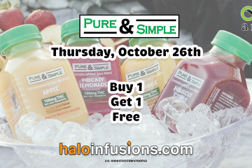 October 2023 specials ANC Thursday October 26th BOGO on all Halo Infusions digital ad