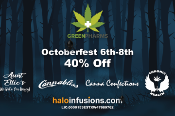 GreenPharms Octoberfest Green Pharms Octoberfest 40 off Halo Infusions products digital ad