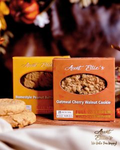 Double the Delight Aunt Ellies Cookies 25mg fall theme. halo infusions. full spectrum. best edibles in arizona. tucson edibles