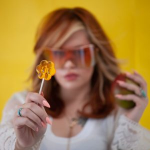 Looking For Something Sweet to Suck On Canna Confections Mango Flower Pop. best edibles in arizona. tucson edibles