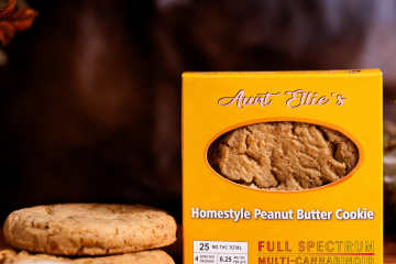 Cozy Up Aunt Ellies kitchen Peanut Butter cookie - Halo Infusions. full spectrum. best edibles in arizona. tucson edibles