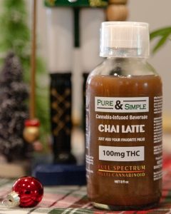 Deck the Halls Pure & Simple Chai Nutcracker. Halo Infusions. full spectrum. 100mg