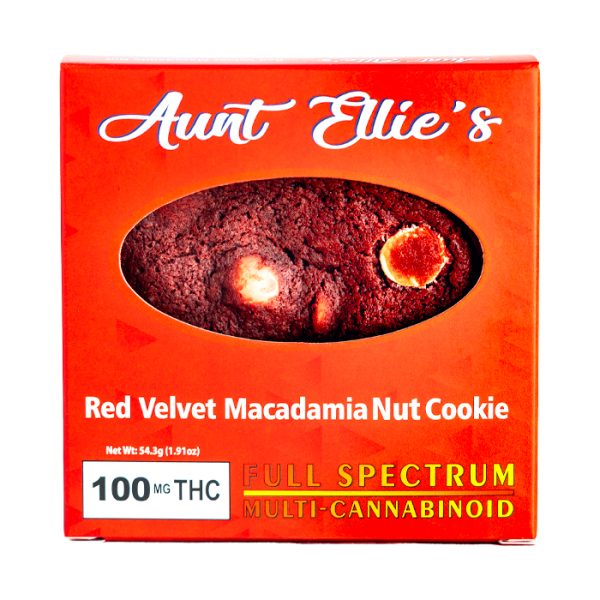 Aunt Ellie's 100mg THC Red Velvet Macadamia Nut Cookie