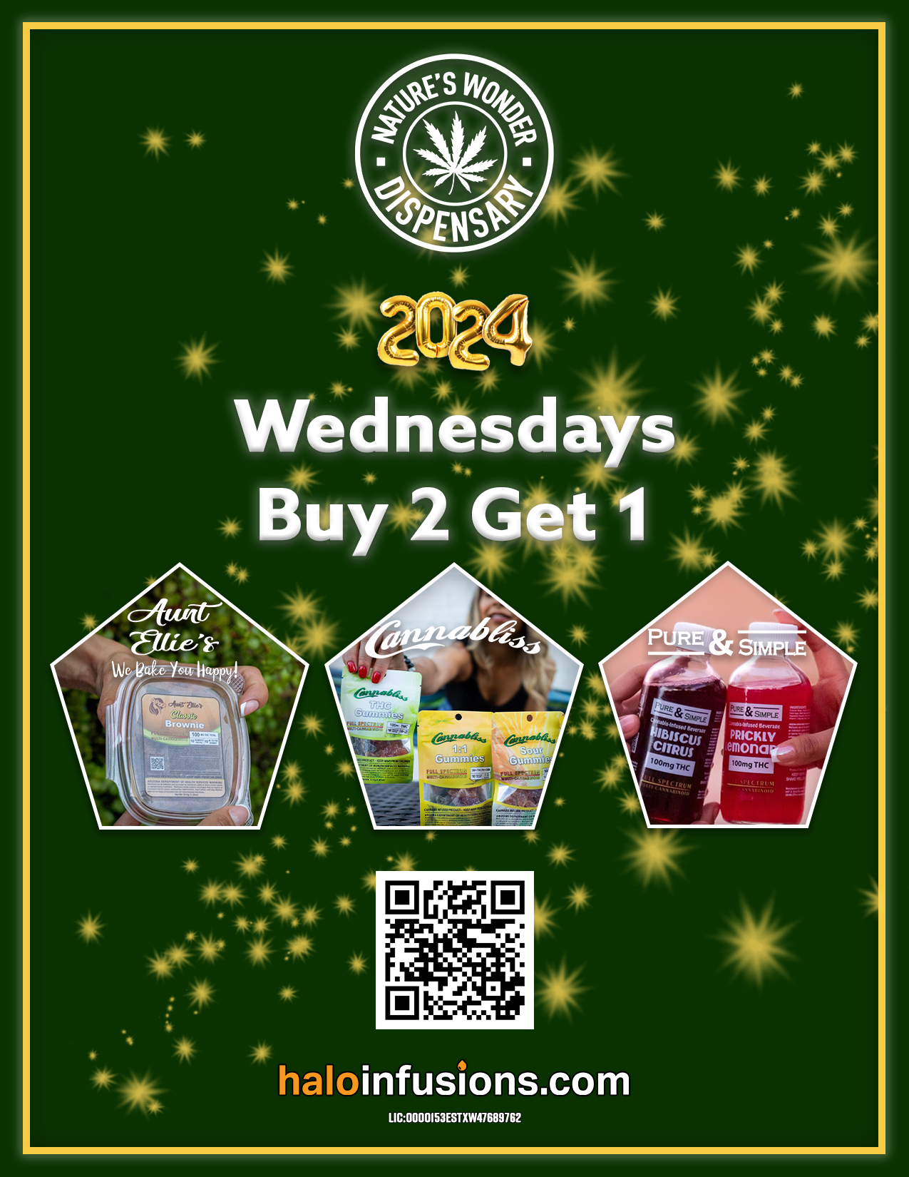 Natures Wonder Wednesdays B2G1 - Halo Infusions. best edibles in arizona. tucson edibles. january 2024 dispensary specials